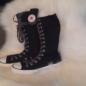 Girls zip boot black converse